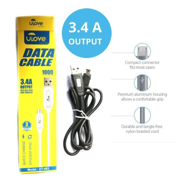 fast charging data cable 3.4 amp